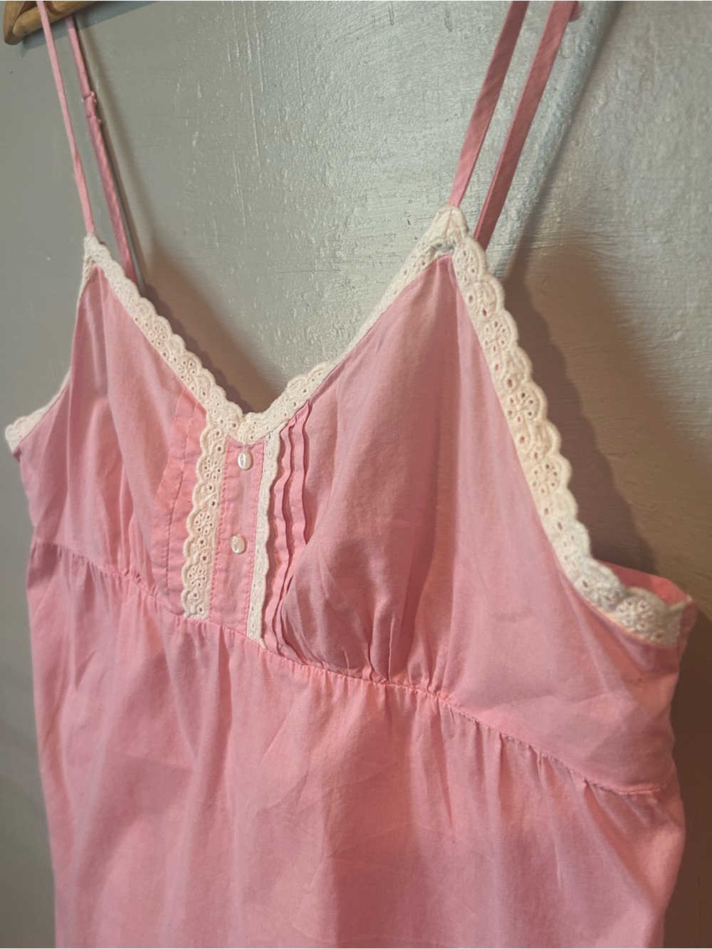 Vintage Aeropostale Pink baby Doll Lace-Trim Sleep Chemise - Picture 4 of 14